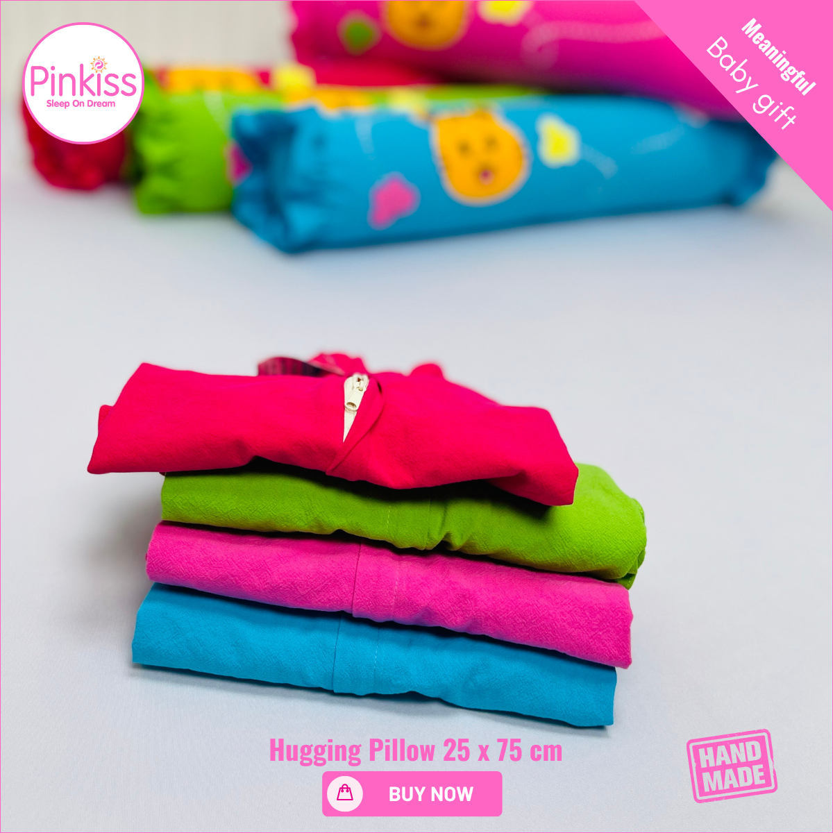 Ruffled Hugging Pillowcase – 25 x 75 cm