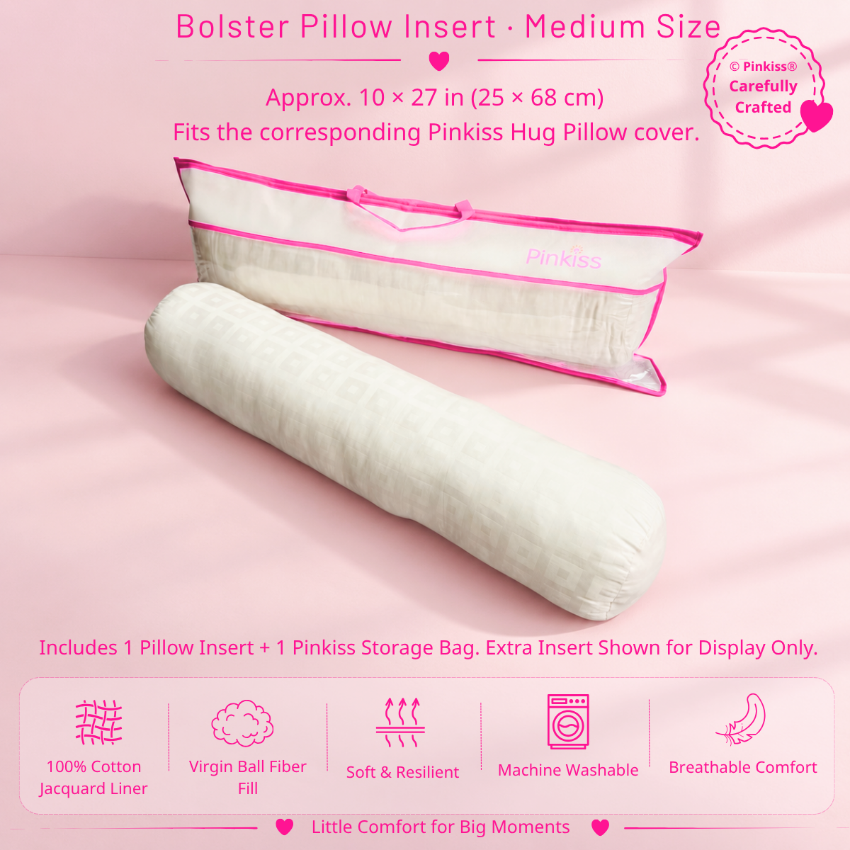 Bolster Pillow Insert – All Sizes