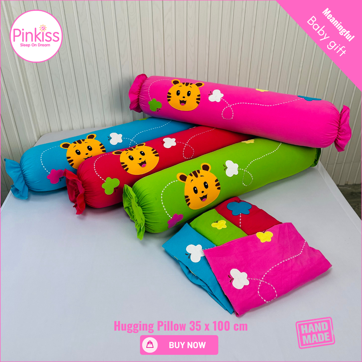Ruffled Hugging Pillowcase – 35 x 100 cm