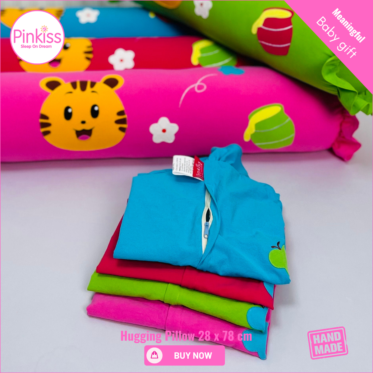 Ruffled Hugging Pillowcase – 28 x 78 cm