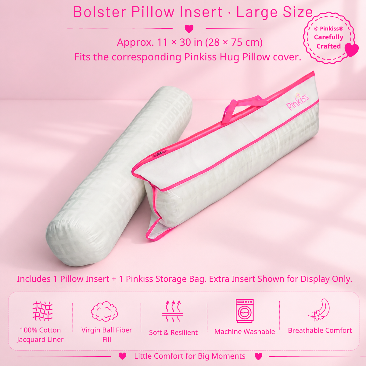 Bolster Pillow Insert – All Sizes