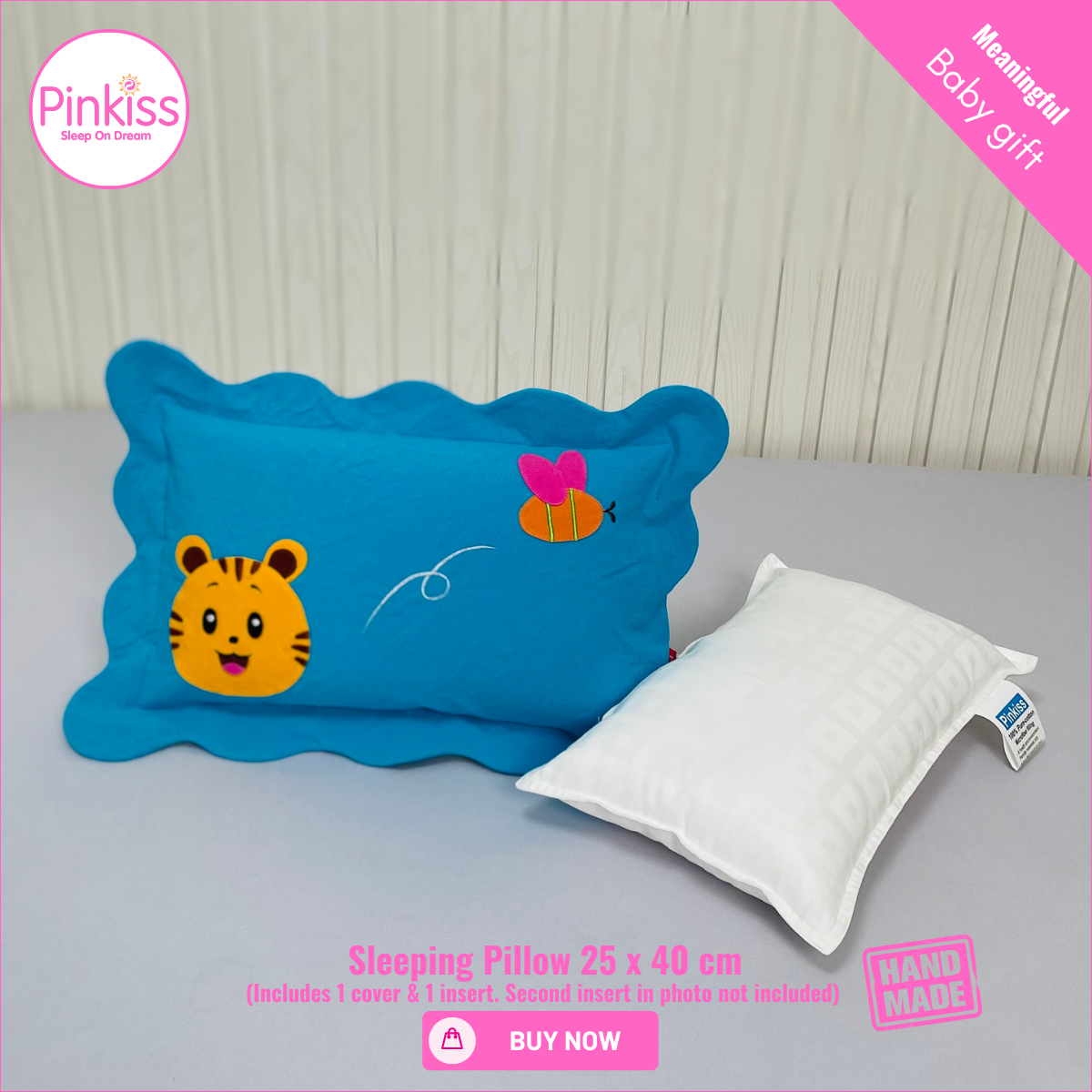 Ruffled Sleeping Pillow 25 x 40 cm